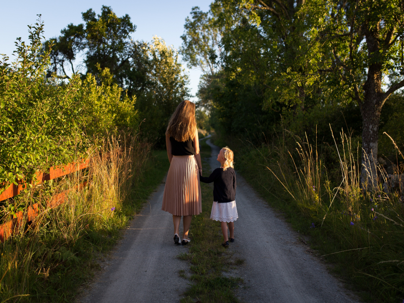 Mother Daughter Country Road